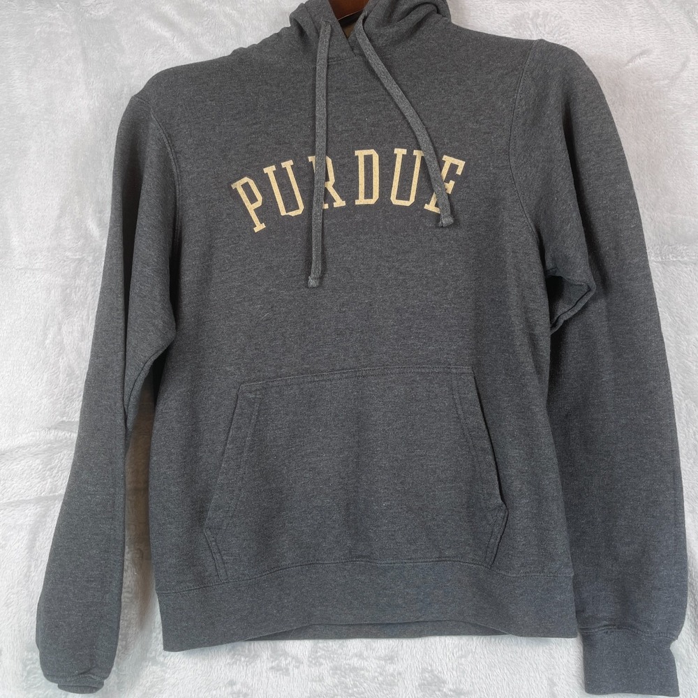 Purdue Boilermakers Men S Hoodie Gray Port & Company Ring Spun Fan Favorite